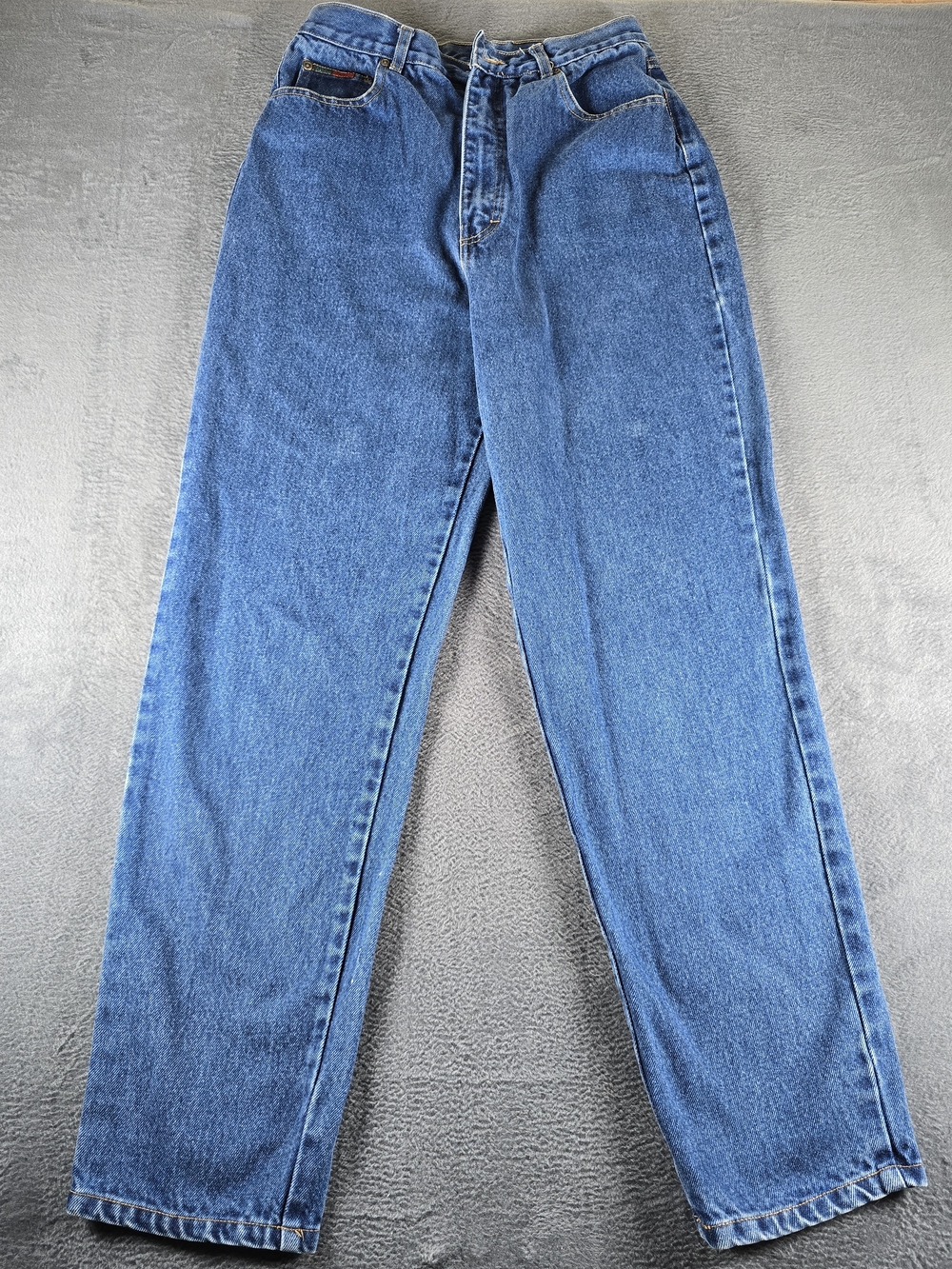 Vtg Oleg Cassini High Rise Mom Jeans Womens 12 Dark Wash Tapered Leg 26 Waist